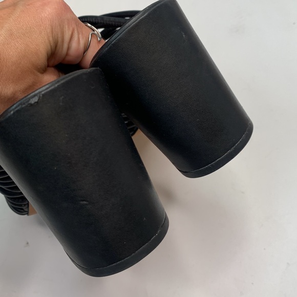 Rebecca Minkoff Black Calanthe Strappy Knot Chunky Slide Sandals S-050 size 7.5 - Picture 11 of 13